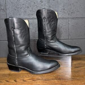 Durango Cowboy Boots Black Leather Men’s Size 15 D Western